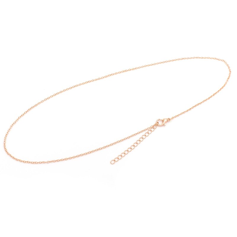 fertige Gliederkette mit 18k Roségold Beschichtung 45 cm