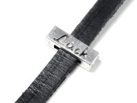 Schiebeperlen mit der Aufschrift Luck in antik...