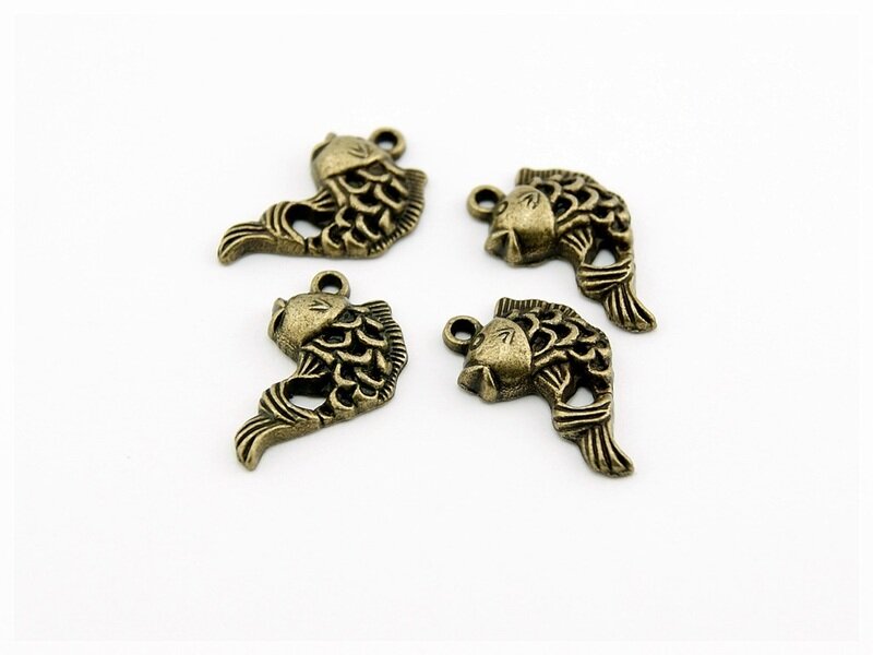 6 Fische in vintage Bronze