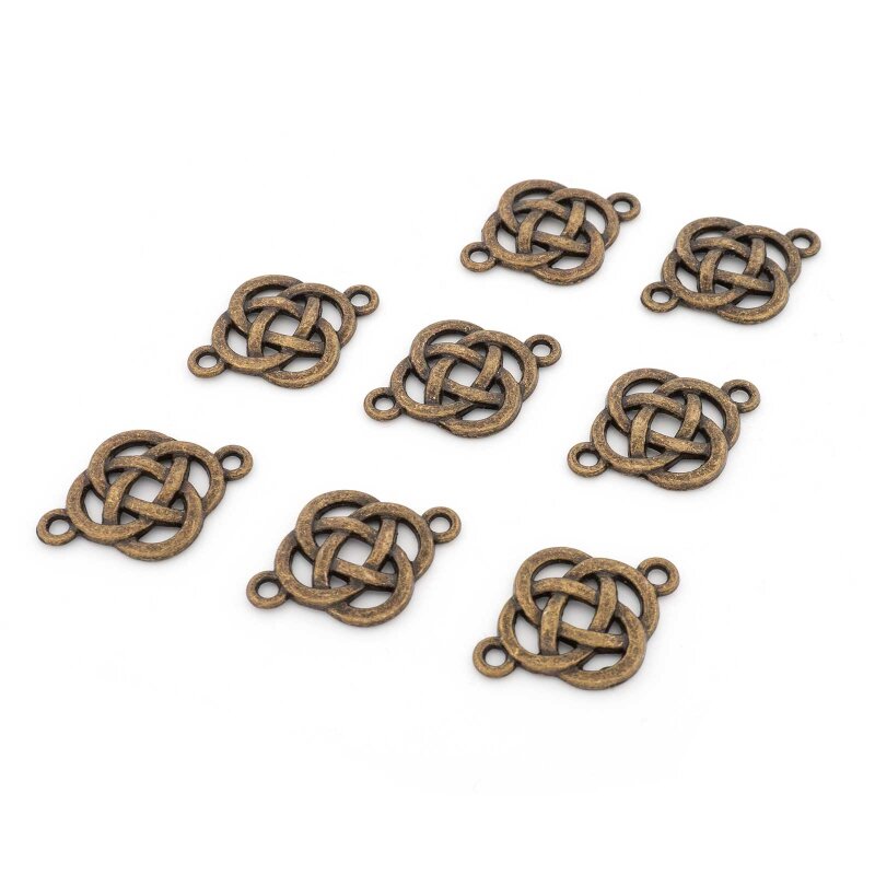 Keltischer Knoten Verbinder in Antikbronze 8 Stück