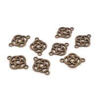 Keltischer Knoten Verbinder in Antikbronze 8 Stück