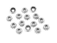 geprägte Zwischenperlen in antik silberfarben 4 mm...