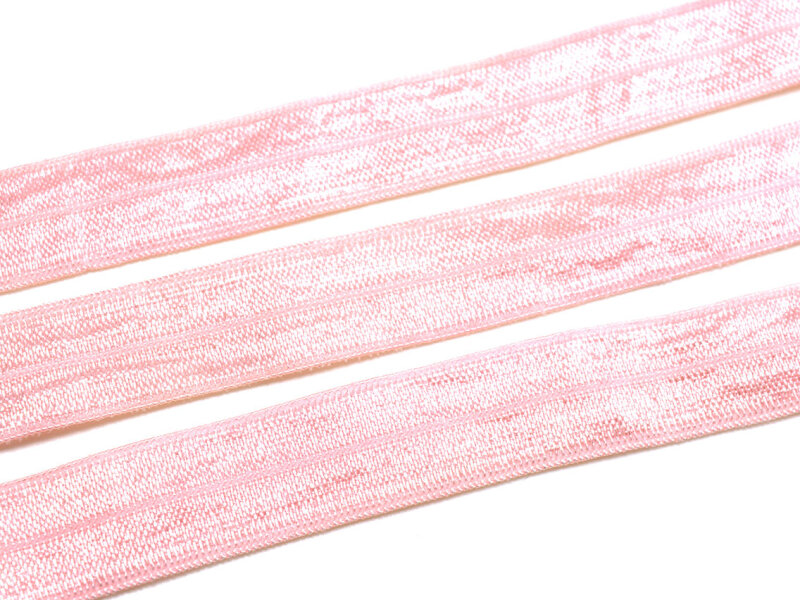elastisches Gummiband/Faltband in rosa 2 m