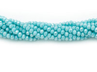 Glasschliffperlen in aqua 3,5 x2,7 mm 50 Stück