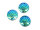 funkelnde Resincabochons mermaid in blau für 12 mm Fassungen 6 Stück