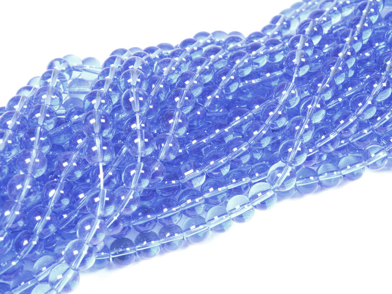 Glasperlen in royalblau 8 mm 50 Stück