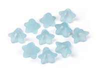 Blüten in pastellblau gefrostet 16 mm 10 Stück