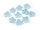 Blüten in pastellblau gefrostet 16 mm 10 Stück