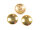 runde Anhänger als Plättchen in goldfarben 12 mm 6 Stück