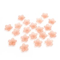 Blütenperlen aus Acryl in Lachs gefrostet 20 mm 20...