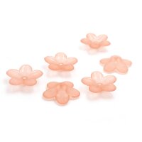 Blütenperlen aus Acryl in Lachs gefrostet 20 mm 20...