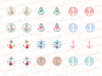 Motivbogen "Anchor" für 12 mm Cabochons