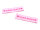 Applikationen, Aufnäher mit Aufschrift in rosa 10 Stück