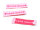 Applikationen, Aufnäher mit Aufschrift in rosa 10 Stück