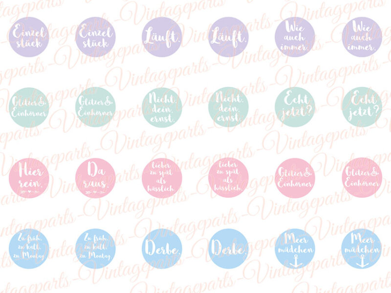 Motivbogen mit coolen Sprüchen für 12mm Cabochons