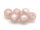 gefrostete Silberfolienperlen in rosa 16 mm 6 Stück