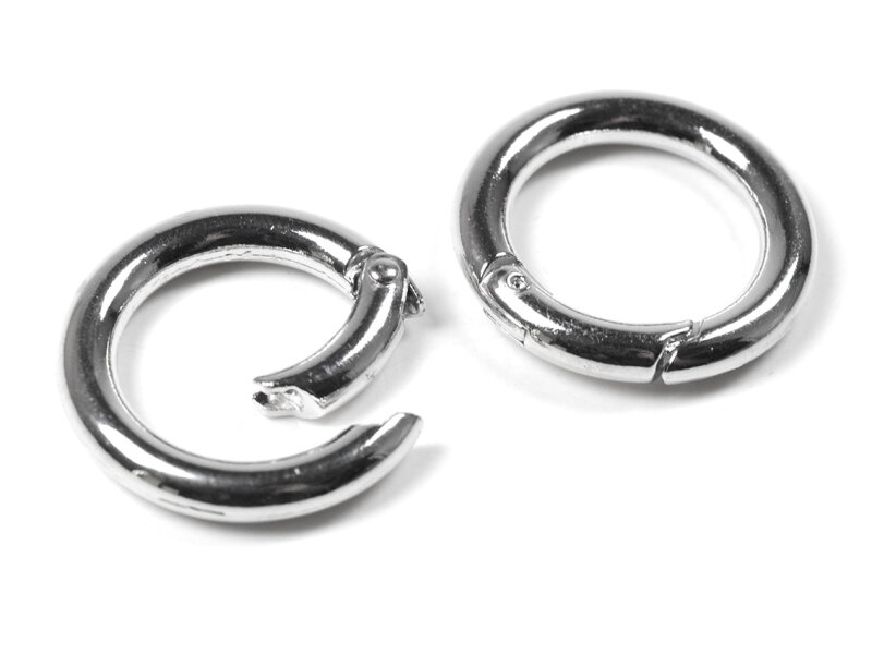 dicker Karabinerring in silberfarben platiniert 25 mm 1 Stück