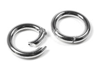 dicker Karabinerring in silberfarben platiniert 25 mm 1...