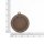 Cabochon-Fassung neben einem Lineal, Höhe rund 3,7 cm mit Öse, Breite rund 3,2 cm.