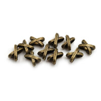 10 Spacer in antik Bronze als Großlochperlen
