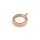 Glasmedaillon aus Edelstahl mit Schraubverschluss zum Befüllen in rosègoldfarben 30 mm