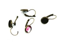 6 Brisuren in antik Bronze mit Fassung für 10 mm...