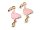emaillierte Anhänger rosa Flamingo goldfarben 2 Stück