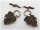 2 Knebelverschlüsse Vintage bronze Weinblatt