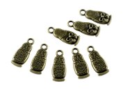 8 Anhänger Matroschka in antik Bronze
