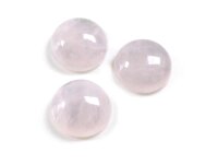 Cabochons aus Rosenquarz in rosa 12 mm 2 Stück