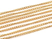 einfach gedrehte Gliederkette in goldfarben 3 x 2 mm 10 m