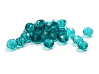 Glasschliffperlen als Kristallimitat in türkis 6x4...