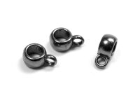 schlichte Collierschlaufen in gunmetal 10 Stück