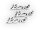 6 Verbinder "Love" in antik silberfarben
