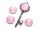 Cabochon als Gemme in rosa 20 mm 4 Stück