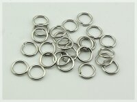 100 Binderinge 8 mm silberfarben platiniert