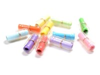 bunte Papierröllchen in Kapseln 20 mm 10 Stück
