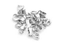 kleine Collierschlaufen in platinfarben 12mm 10 Stück