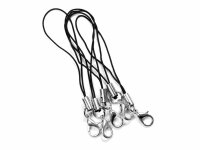 Handyanhänger/Handykette in schwarz mit Karabiner in...