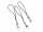 Handyanhänger/Handykette in schwarz mit Karabiner in silberfarben platiniert 10 Stück