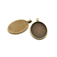 schlichte Fassungen für 40 x 30 mm Cabochons in...