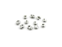 Coverperlen  in platinfarben, geschlossen 4mm 20 Stück