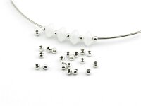 100 Zwischenperlen in silberfarben, 3 mm