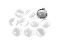 Cateye Cabochons in weiß 12 mm 8 Stück