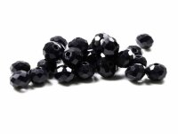 Glasschliffperlen in schwarz 6 x 4 mm 30 Stück