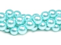 Glaswachsperlen in türkis 12 mm 20 Stück