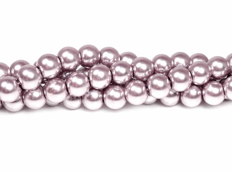 Glaswachsperlen in hellem taupe 8 mm 40 Stück