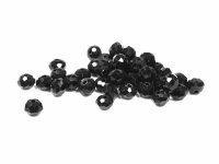 Glasschliffperlen 4 x 3 mm in schwarz 50 Stück