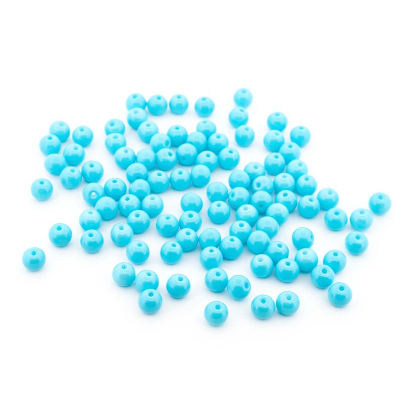 kleine Glasperlen in türkis 4 mm 100 Stück