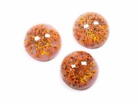 Cabochons aus Harz mit echter Blume in orange 18 mm 2...